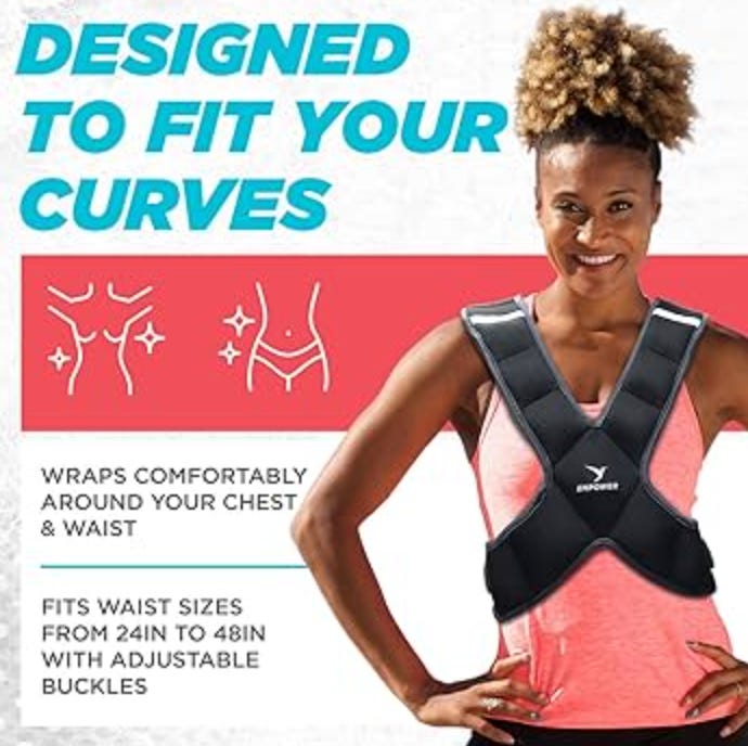 Woman wearing posture corrector designed to fit curves
